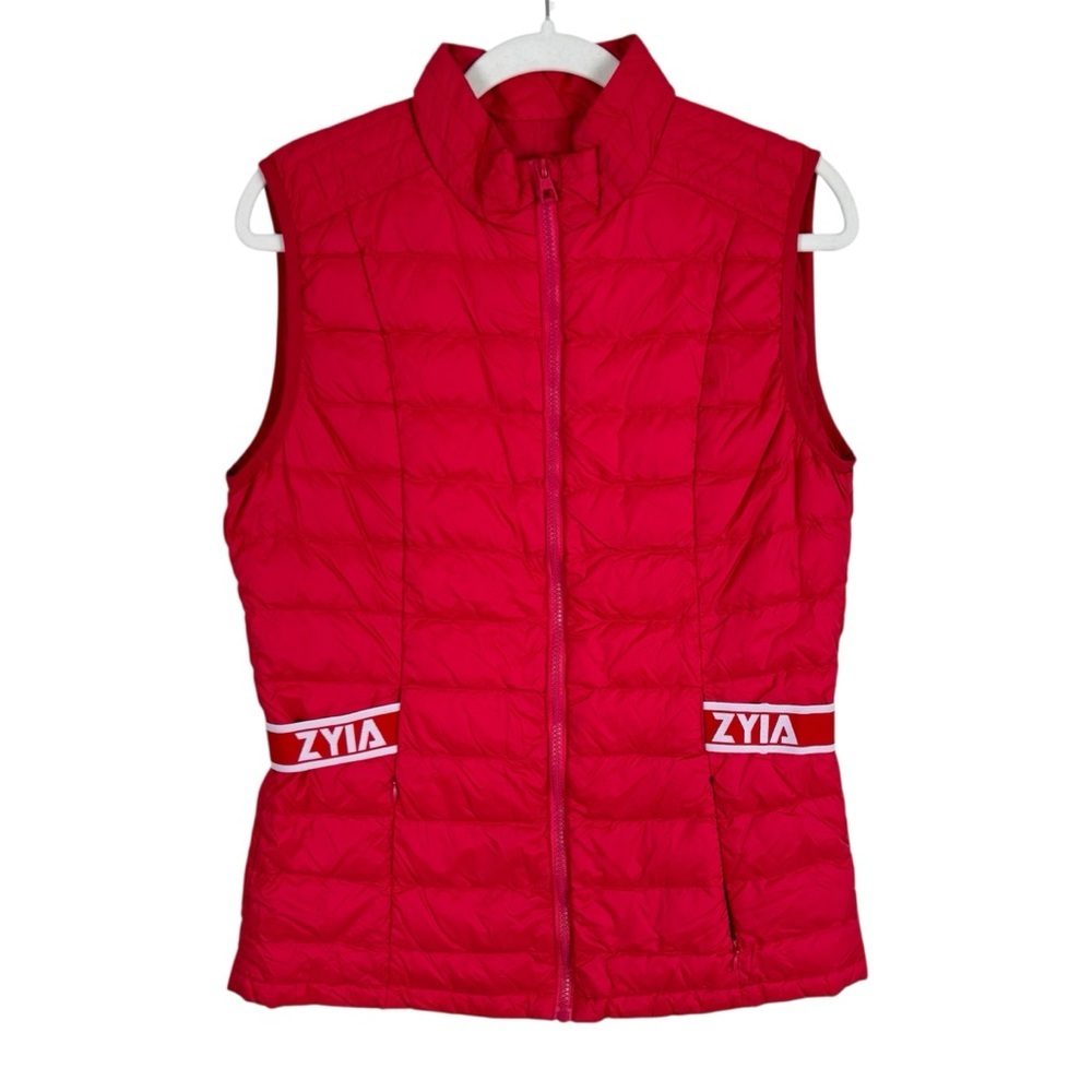 Zyia Active Vest Women’s Size XL Pink/Red Alpine Goose Down Packable Puffer Vest